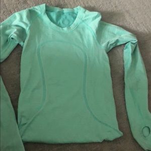 Mint green lululemon long sleeve
